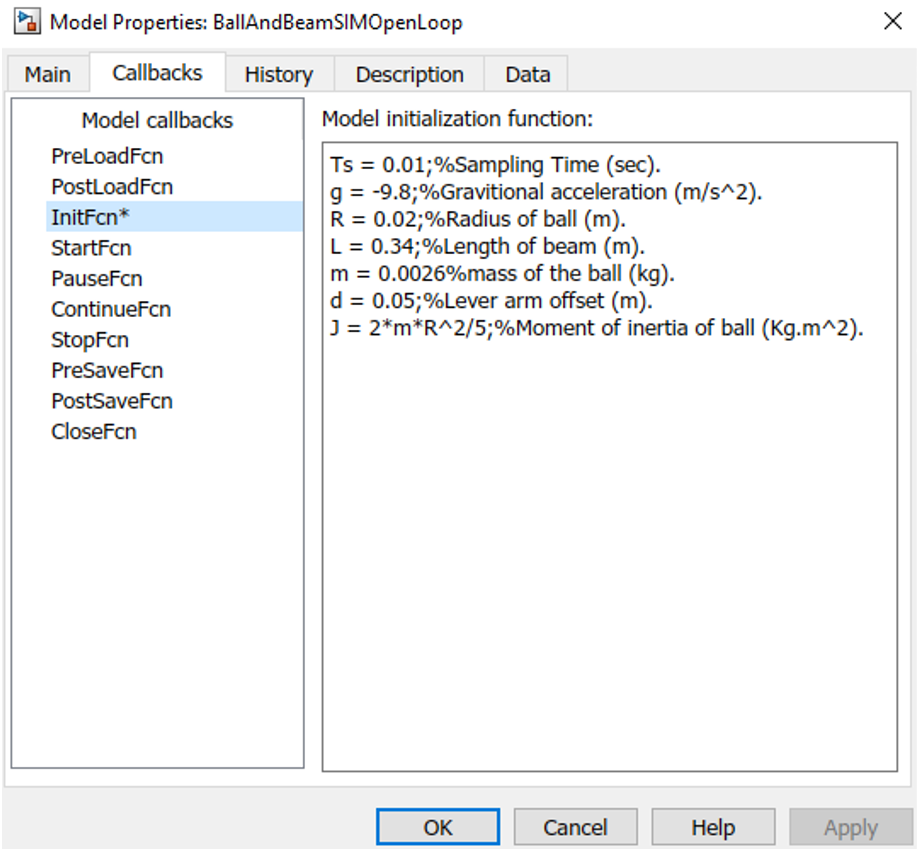 Setting the initial values of the system mode.