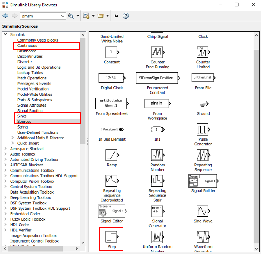 Selecting the required components to implement the system model and applying inputs to it.